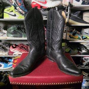 Sharp! Sendra Men's Size 10.5 D Black Leather Cowboy Boots From Spain